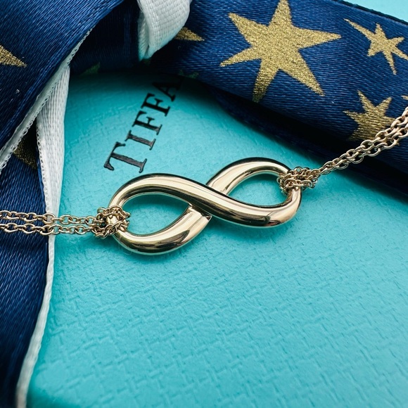 RARE Tiffany & Co. Rubedo Gold Mix Infinity Bracelet 6” with Packaging - Picture 3 of 12